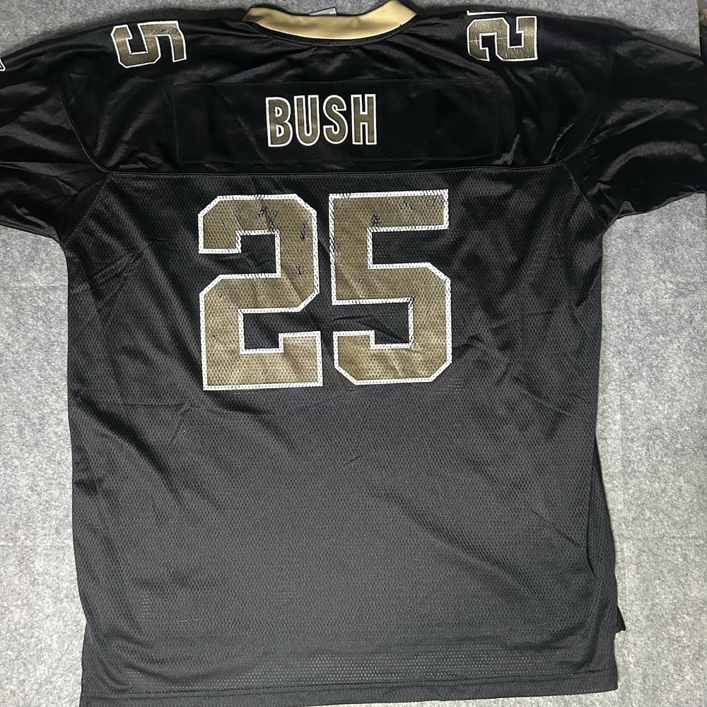 Reebok Men's 2xl Reggie Bush New Orleans Saints Black NFL Jersey - Picture 2 of 13